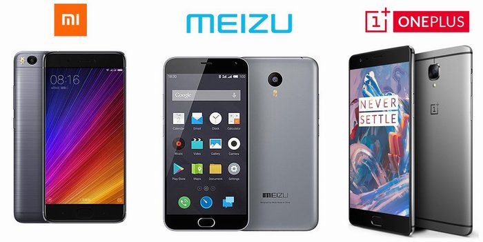 xiaomi meizu oneplus